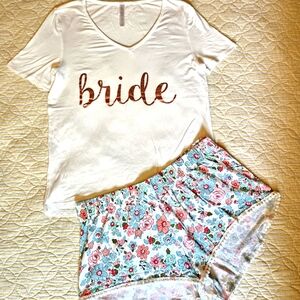 David's Bridal "Bride" Sleep Set